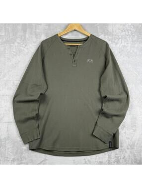 KUIU Waffle Knit Henley Thermal Shirt Olive Green Hunting Men XL Hunting Outdoor